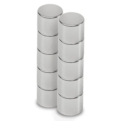 Image de MAUL Aimant Néodyme en Forme de Pastille, Lot 10 Aimants Ronds Particulièrement Puissants, au design Moderne, 12 x mm, Charge Jusqu&#039;à 5, 3 kg, Argent