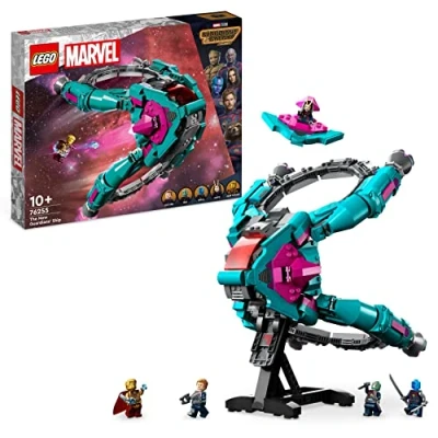 Image de LEGO 76255 Marvel Le Nouveau Vaisseau des Gardiens Volume 3, Jouet Navette Spatial de la Galaxie avec Minifigurines Mantis, Drax &amp; Star Lord, Cadeau Super Héros