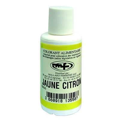 Image de Colorant liquide alimentaire flacon 100 ml avec compte gouttes (jaune citron)