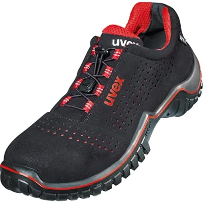 Image de Uvex Motion Style Chaussures de sécurité S1 SRC ESD Rouge Noir, Taille:42