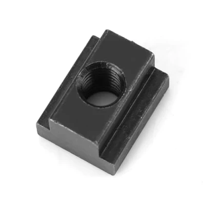 Image de Écrous T Slot 5 pcs Finition oxydé noir taraudés à travers des filetages M8 / 10 S&#039;insèrent parfaitement dans les rainures en tableaux de machines outils(M8)