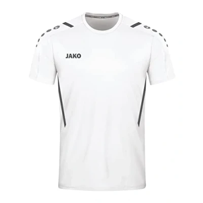 Image de JAKO Maillot Challenge (Manches Courtes), Femme, Blanc/Anthra Clair, 42