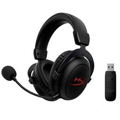 Image de HyperXCloud Sans fil Core CasquegamingsansfilpourPC,audiospatialDTSHeadphone:X,coussinetsenmousseàmémoiredeforme,cadreenaluminiumdurable, Noir