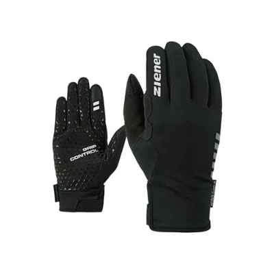 Image de Ziener Cornelis Touch Gants de Cyclisme Longs pour Adulte Doigts avec Fonction Tactile Respirant/Coupe Vent/Softshell Noir 8,5