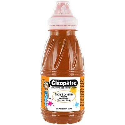 Image de CLEOPATRE Encre à Dessiner Terre de Sienne au format 500 ml