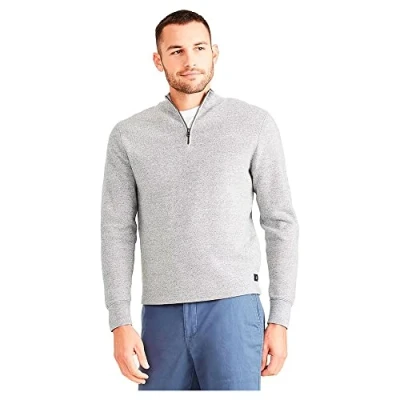 Image de Dockers Regular FIT Quarter Sweat zippé Smokestack heather grey, Homme, Taille: Medium, grey