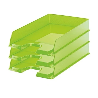 Image de Esselte Europost Lot de 10 Corbeilles à Courrier Vert Translucide