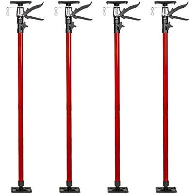 Image de TecTake Etai télescopique Support de Plafond Set Extensible 115 cm à 290 Charge: 30kg diverses modèles (4X Rouge no. 402401)