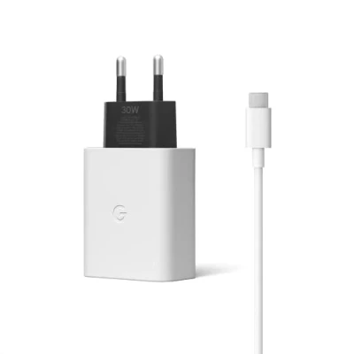 Image de Google USB C Chargeur rapide sans fil 30W + Cable Blanc