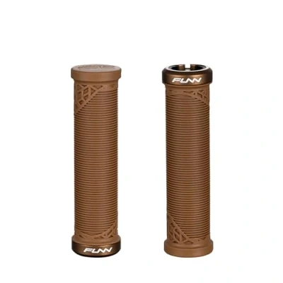 Image de Funn Hilt JR poignées de Guidon VTT avec Un Seul Verrouillage à Serrage, vélo Serrure diamètre intérieur 19 mm, Courtes (Marron)