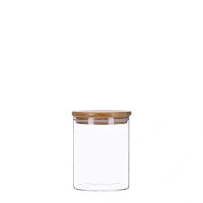 Image de TALK POINT Bocaux de conservation en verre avec couvercle bambou 350 ml 2200 hermétiques, passent au lave vaisselle, anti mites (700 ml)