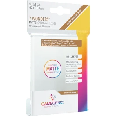Image de GAMEGEN!C Matte 7 Wonders Sleeves 67 x 103 mm (80), Clear (GGS10059ML)