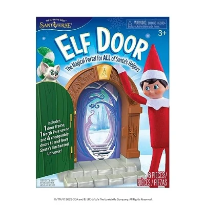 Image de the Elf on Shelf Kit de Porte Elfe d&#039;elfe Magique pour Les Assistants du Père Noël Comprend 4 modèles aux régions enchantées pôle Nord