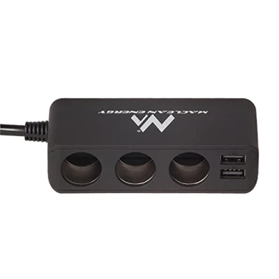 Image de Prise allume cigare multi 3 voies 2 sorties USB Maclean MCE117
