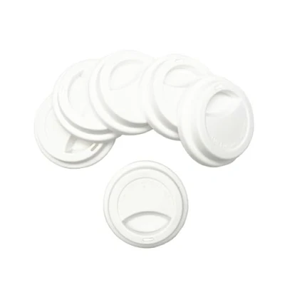 Image de NanTun Lot de 6 couvercles en silicone anti déversement réutilisables pour tasse à café Blanc