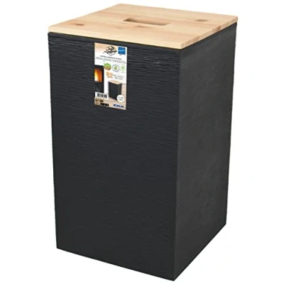 Image de EDA Coffre à granulés carré stone noir 20kg