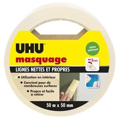 Image de UHU Rollafix ruban adhésif de masquage, 50m x 50mm