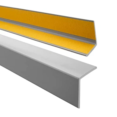 Image de QUEST Cornière PVC 35x35 mm Baguette d’Angle de Protection, profilé d&#039;angle Caoutchouc autoadhésif Protection d&#039;angles et rebords, Flexible, Facile à Installer, Gris, 200cm
