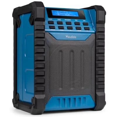 Image de Audizio Temi Radio de Chantier DAB+ avec Batterie IP54, Bluetooth 5.0, Autonomie 8H, FM, 40 Stations Enregistrables