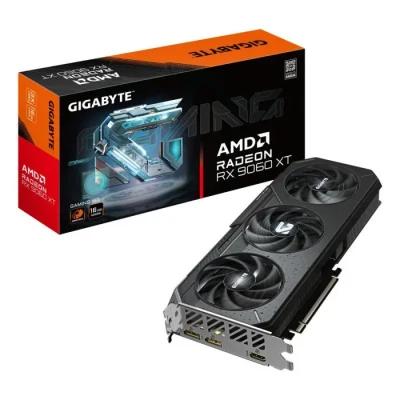 Image de GIGABYTE Radeon RX 9060 XT GAMING 16G Carte Graphique 16GB GDDR6 128bit PCI E 5.0 3230 MHz Fréquence du c?ur 2 x DisplayPort