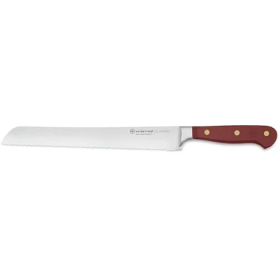 Image de WÜSTHOF Classic Couteau à pain 23 cm avec double ondulation de précision, Tasty Sumac (rouge foncé)