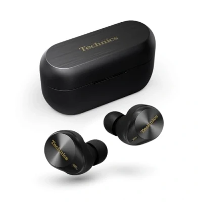 Image de Technics EAH AZ80E K Écouteurs sans Fil avec Réduction du Bruit, Bluetooth Multipoint 3 Appareils, Intra Auriculaires Confortables, Chargement fil, Noir
