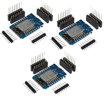 Image de AZDelivery 3 x D1 Mini NodeMcu avec ESP8266 12F port USB C Module WLAN CH340G Lua compatible Arduino e book