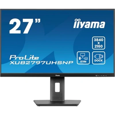 Image de iiyama Moniteur XUB2797UHSNP B1 27, IPS, 3840 x 2160/60Hz, 1H1DP1C, Has, RJ45