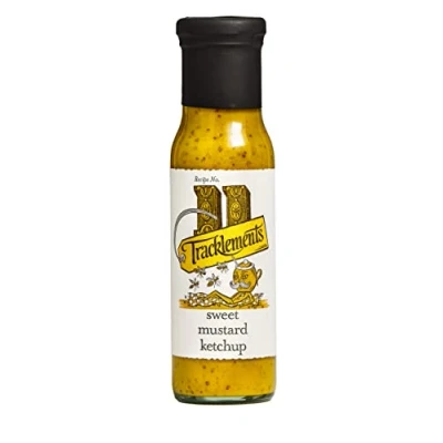 Image de Tracklements Ketchup à la moutarde douce, le condiment idéal pour badigeonner les steaks et côtelettes ou s&#039;associer avec des salades, pommes de terre du halloumi, sans gluten,