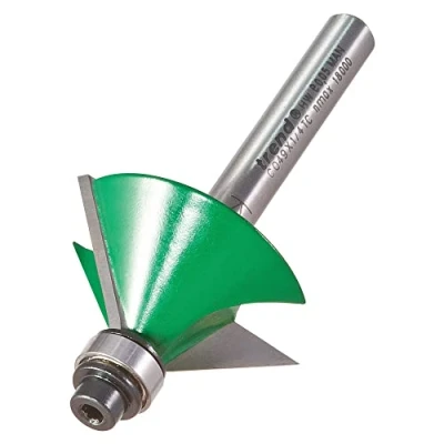 Image de Trend CraftPro Fraise à Chanfreiner Auto guidée, 1/4 Pouce, 12,7 mm, 45 Degrés, Carbure de Tungstène, C049X1/4TC