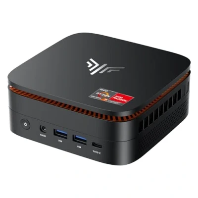 Image de NiPoGi H1 Mini PC W 11 Pro avec ΑΜD Ryzen 7 6800H(Max 4.7GHz,8C/16T) 16Go DDR5 4800MHz/512Go M.2 NVMe SSD,Mini Ordinateur de Bureau DP2.0+HDMI 2.0+Type C 4K Triple Display/WiFi 6/BT 5.2/VESA Supporté