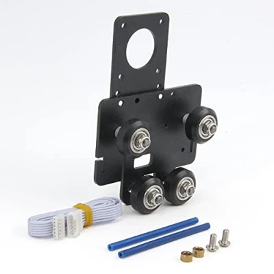 Image de Zeberoxyz Plaque de support d&#039;extrudeuse à entraînement direct avec 4 poulies,compatible engrenage double et simple pour imprimante 3D Ender série 5 (mise niveau directe)