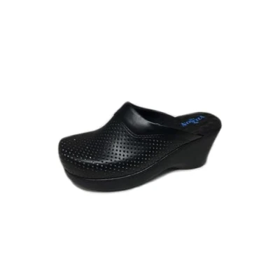 Image de Terlik Sabo Wedge Sole ST066 Sabots Mules Chaussons Chaussures en Cuir, Femme, Noir, EU 37