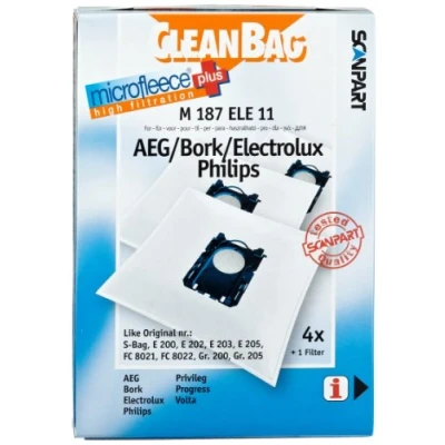 Image de Scan Part M 187 ELE 11 Cleanbag Sac aspirateur Electrolux S bag (Import Allemagne)