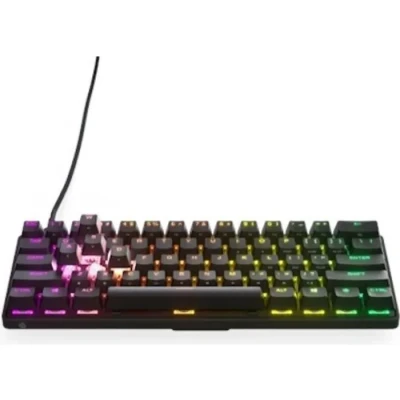 Image de SteelSeries Clavier HyperMagnetic gaming Apex Pro Mini Actionnement ajustable Facteur de forme compact 60 % RVB Capuchons touches PBT USB C Français AZERTY