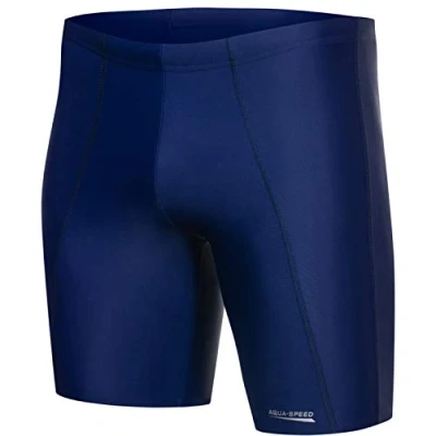 Image de Aqua Speed Maillots de Bain Longs pour Hommes à Genoux bloquants I résistants au Chlore 07. Long Night XL