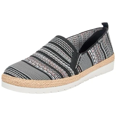 Image de Skechers Femme Island Flexpadrille 3.0 Muse DE L&#039;ÎLE, Tricot Noir et Multi ingénierie, 35 EU