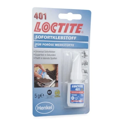 Image de LOCTITE 401 195904 Colle pour caoutchouc Emballage en blister, Tube 3 transparent, sans couleur 10 sec.