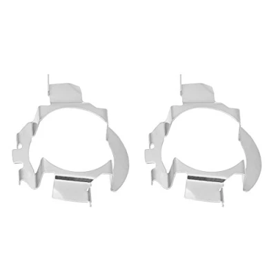 Image de Elerose 2Pcs Aluminium H7 LED Adaptateur de Retenue base support Braket lampe Clip Fixation Socket en Argent