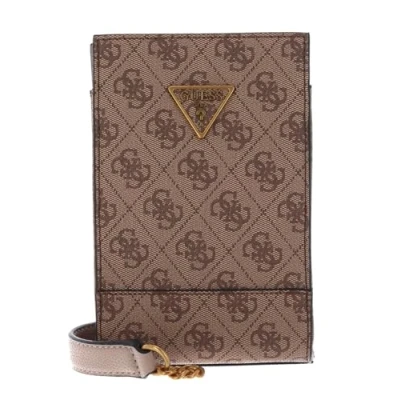 Image de GUESS Noelle Chit Chat, Poche pour téléphone Portable Femmes, Crème, Taille Unique