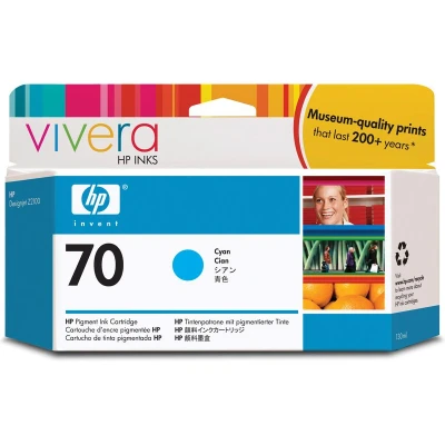 Image de HP 70 (C9452A) Cyan Cartouche d&#039;encre