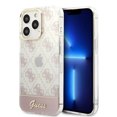 Image de Guess étui pour iPhone 14 Plus 6,7 rose rigide 4G Pattern Scrip Neuf
