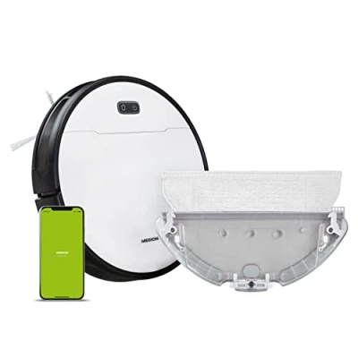Image de MEDION Robot aspirateur Laveur avec Navigation Intelligente S30 SW (2.800 Pa, Contrôle Via App et Alexa, Aspiration serpillière simultanées, Débit d&#039;eau Réglable)