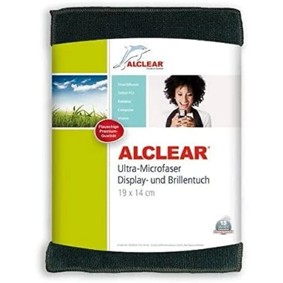 Image de ALCLEAR 950003a Chiffon en Ultra Microfibre Pour écran 19 x 14 cm Anthracite un Écran net, sans Traces de Doigts, Utiliser Produit Chimique ou Nettoyant iPhone, iPad et iPod