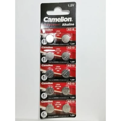 Image de 10 Camelion Ag10 / Lr54 189/389 Lr1130 Pack de Piles alcalines, Longue durée (Date d&#039;expiration marquée)