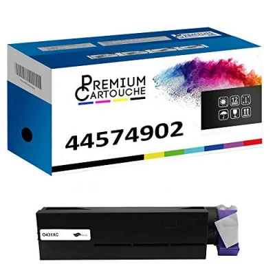 Image de PREMIUM CARTOUCHE Toner x1 44574902 (Noir) Compatible pour OKI B431d B431dn+ B431dn MB471w MFP MB491