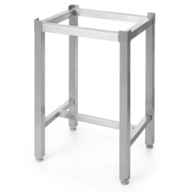 Image de HENDI Piètement pour billots en HDEP avec codes: 505663 et 505656, base support renforcée blocs de boucherie, pieds réglables, 500x400x(H)750mm, acier inoxydable