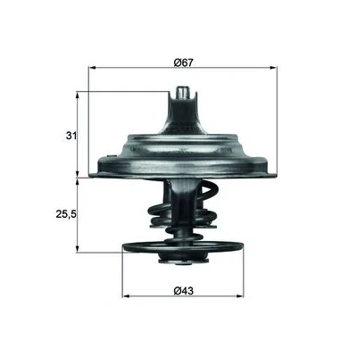 Image de MAHLE ORIGINAL TX 23 83D Thermostat d&#039;eau 83 avec joint d&#039;étanchéite