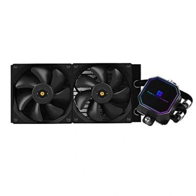 Image de Thermalright Frozen Prism 240 Black CPU Liquid Cooler,pompe efficace contrôlée par PWM 3300RPM,TL E12 series Fanx2,Water Cooling Computer Parts,For AMD AM4/AM5,Intel 1150/1156/1200/1700/20XX
