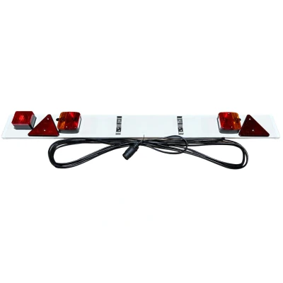 Image de Barre d&#039;éclairage en plastique pour remorque longueur 137 cm câble principal de 8 mètres connexion à 7 pôles Plug &amp; Play Remorqueshop